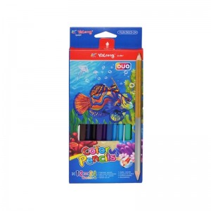 Creioane Color Duo 24 Culori Set 12 - YALONG
