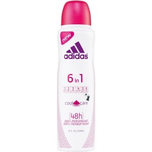 Deodorant spray antiperspirant adidas 6 in 1 Cool & Care 48h, Femei, 150 ml