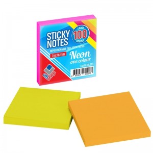 Notes Adeziv Neon, 75x75 Cm, 100 File/Set - OFFISHOP-best deals
