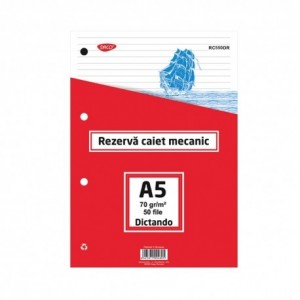 Rezerva caiet mecanic A4 50 file dictanto DACO