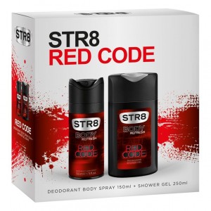 Caseta Cadou STR8 Red Code: Deodorant spray, 150 ml + Gel de dus, 250 ml-best deals